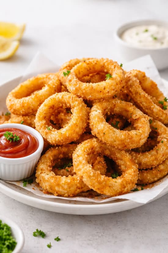 Oignons Frits et Frites / Fried Onion Rings and Fries / 炸洋葱圈薯条